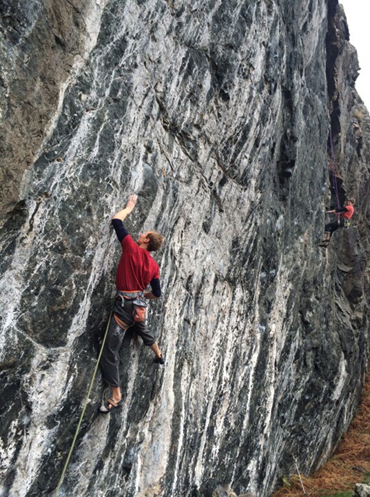 Climbers on a Wester Ross wall